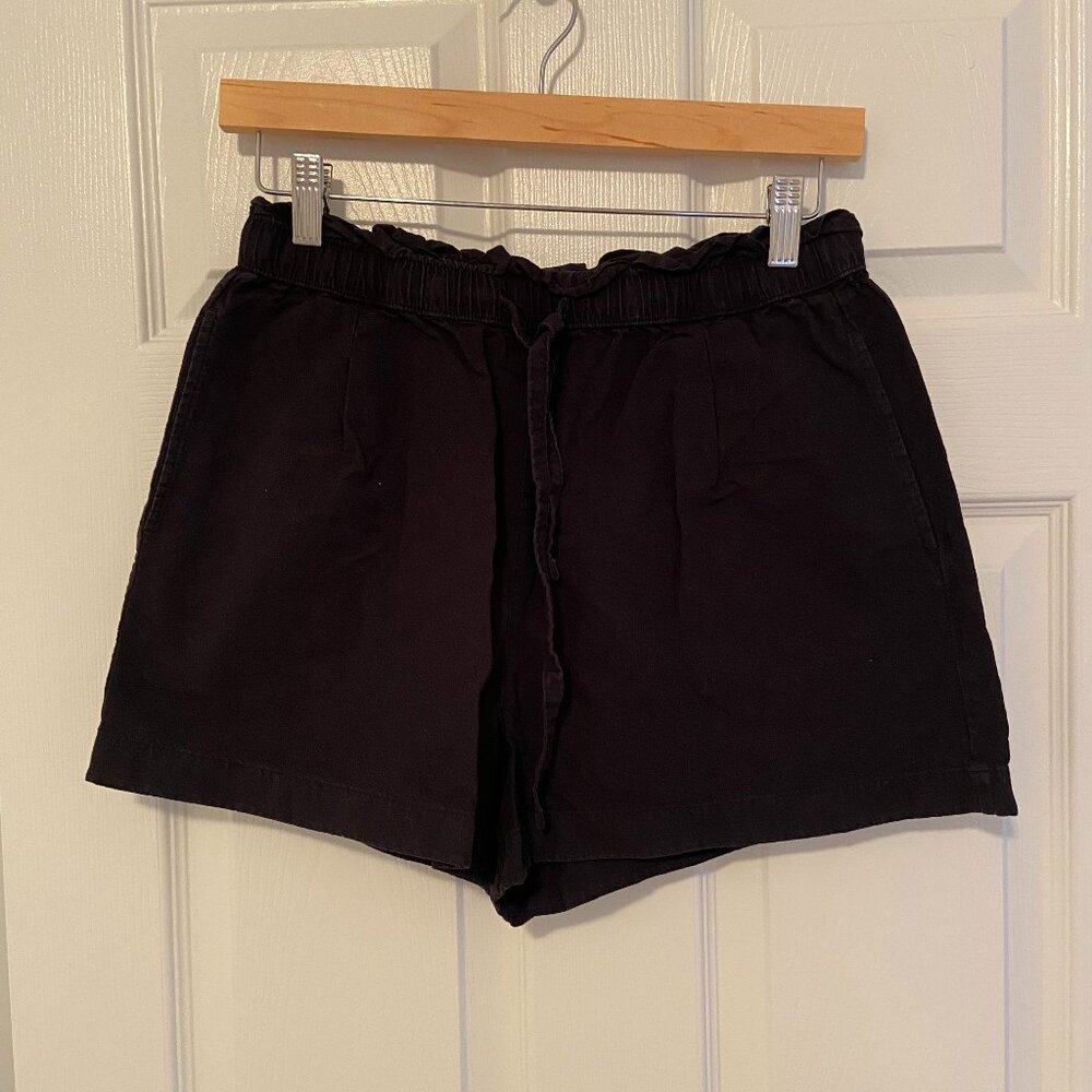 Uniqlo linen/cotton shorts - Black - Size S